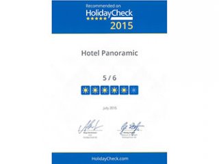 Panoramic Hotel bei der Holidaycheck Quality Selection 2015 mit "sehr gut" bewertet