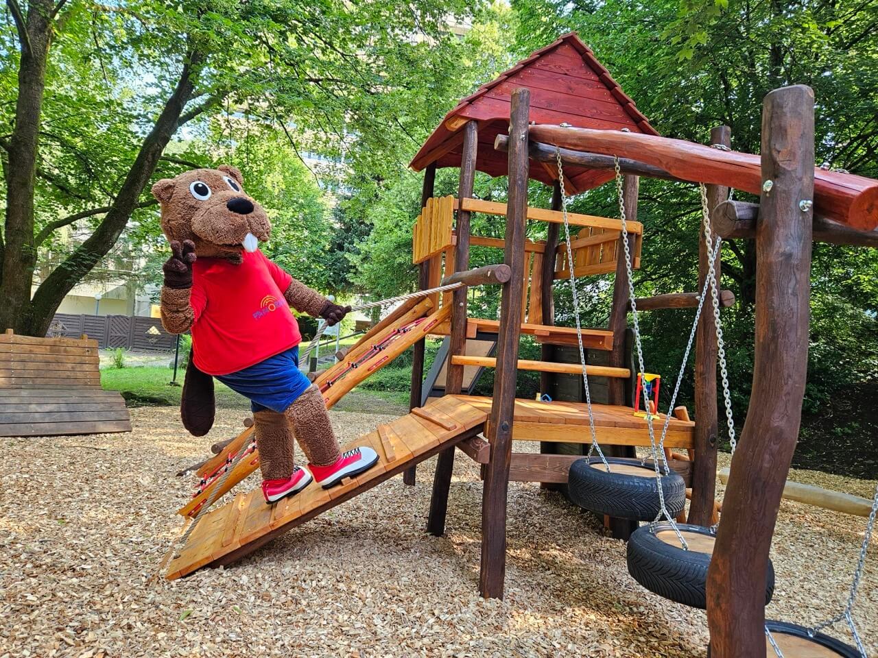 Neuer Spielplatz an unserem Hotel